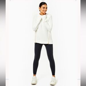 Addison Bay Active Rib Zip Everyday Crewneck Sweatshirt